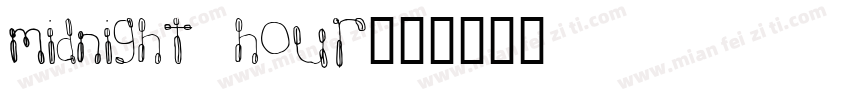 Midnight hour字体转换